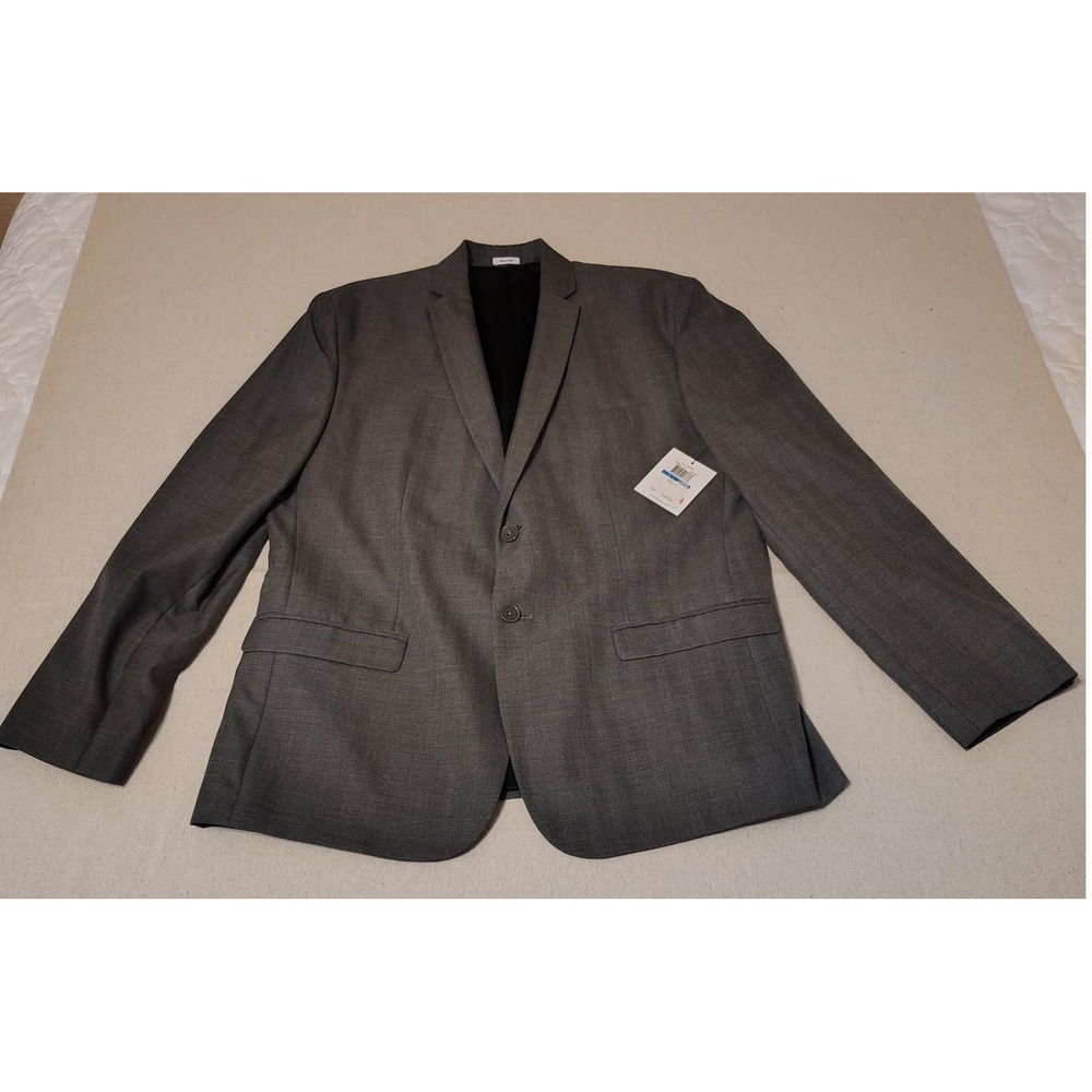 NWT Calvin Klein Men's‎ Steel Grey Dressy Refined Blazer Size XL Regular